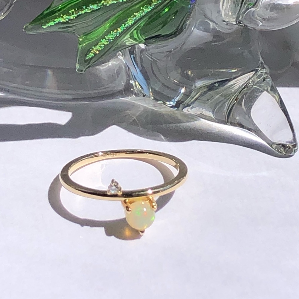 14K Opal Diamond 360 Ring from Free People